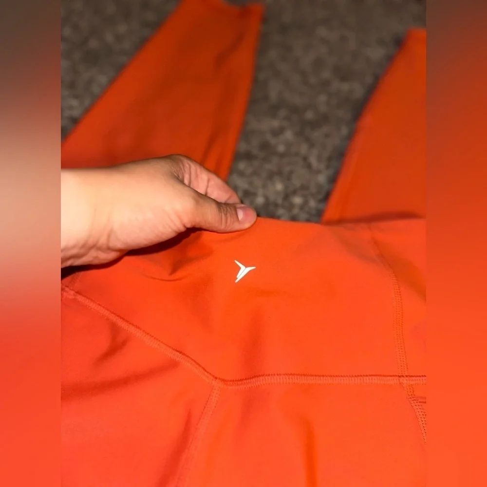 Women’s Orange Old Navy Power-soft Active High Rise Leggings Size Small